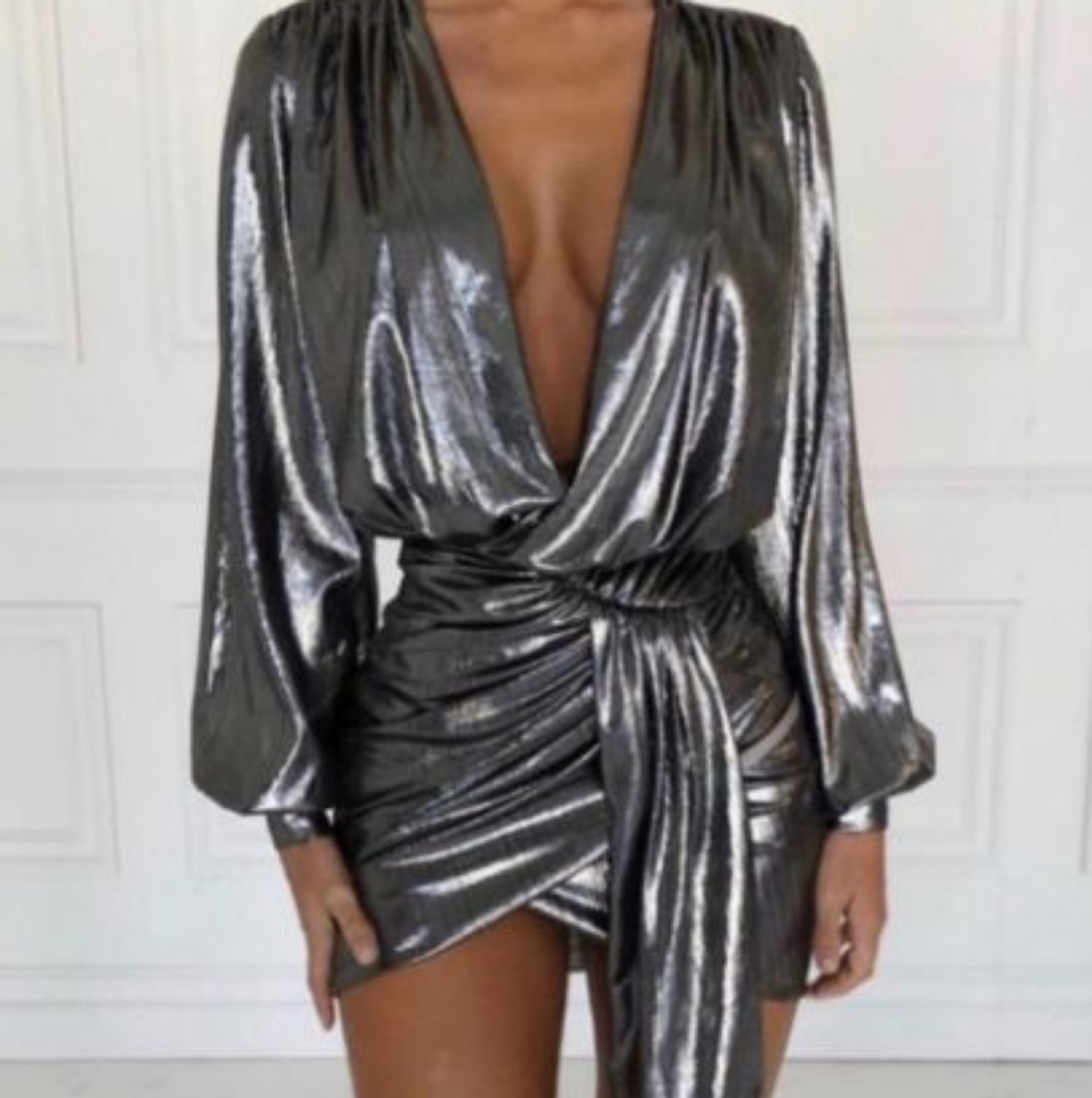 House of CB Silver Dress - Picture 1 of 4